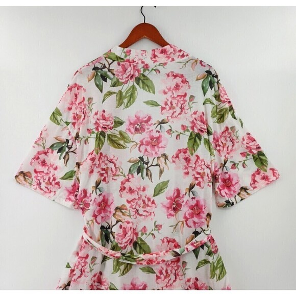 Show Me Your Mumu Brie Robe Women One Size Pink Garden of Blooms Flowy - Picture 7 of 10